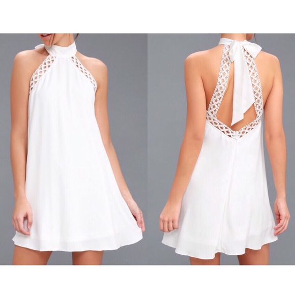 Lulus Dresses & Skirts - NWT Lulu’s Tie Neck Halter Dress Sz S